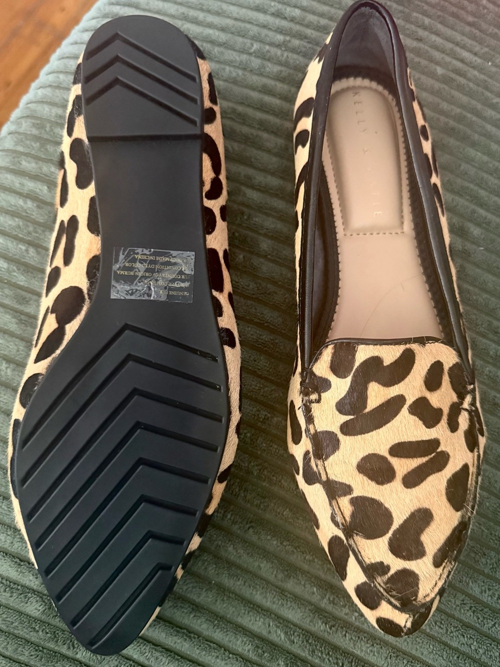 Leopard Print Pointed Toe Women's Loafers 6.5 KELLY & KATIE casual chic shoes